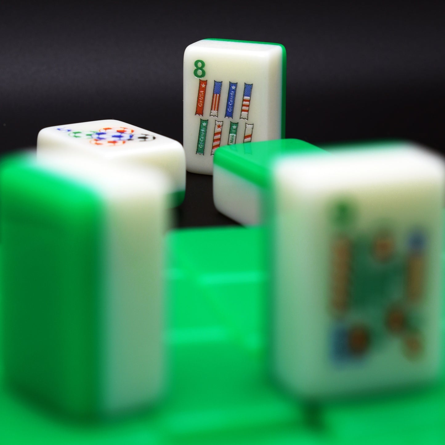 Mahjong Tiles Set,2026 North America Soccer Theme,Sport Redefined in Jade & Ivory