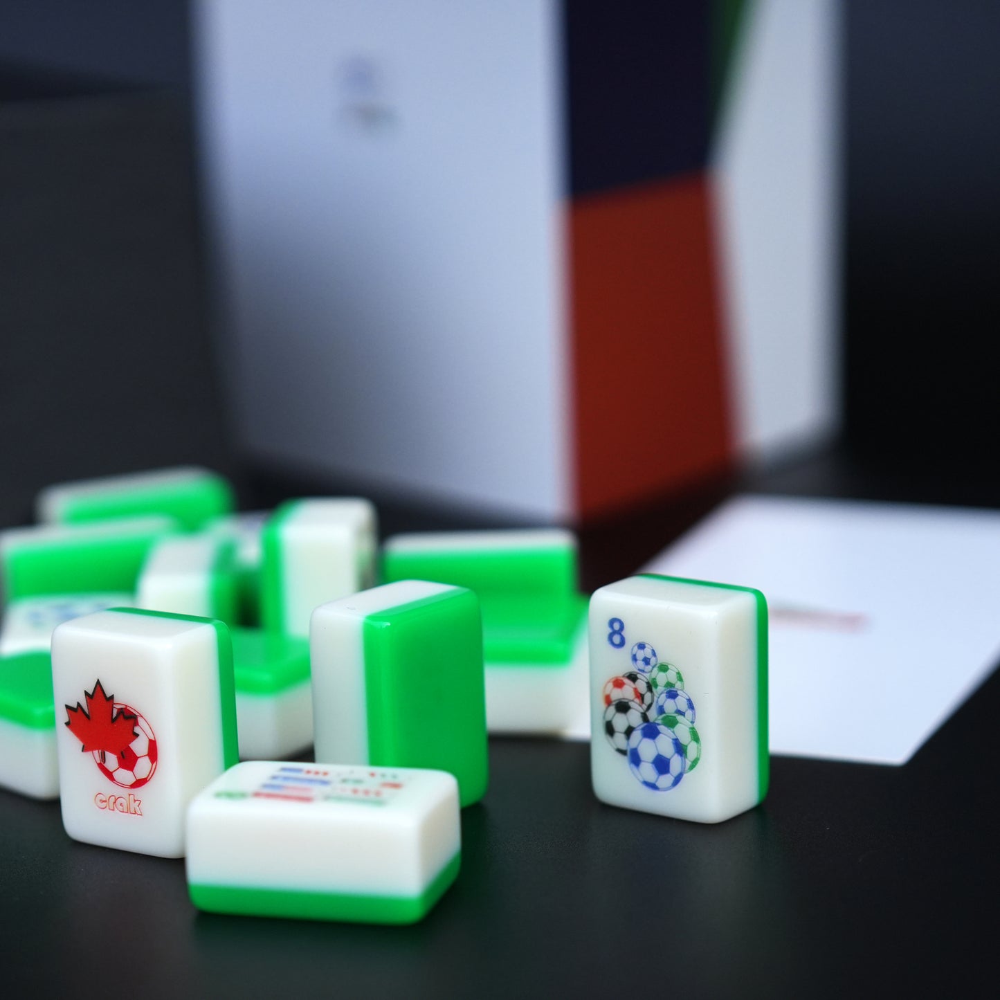Mahjong Tiles Set,2026 North America Soccer Theme,Sport Redefined in Jade & Ivory