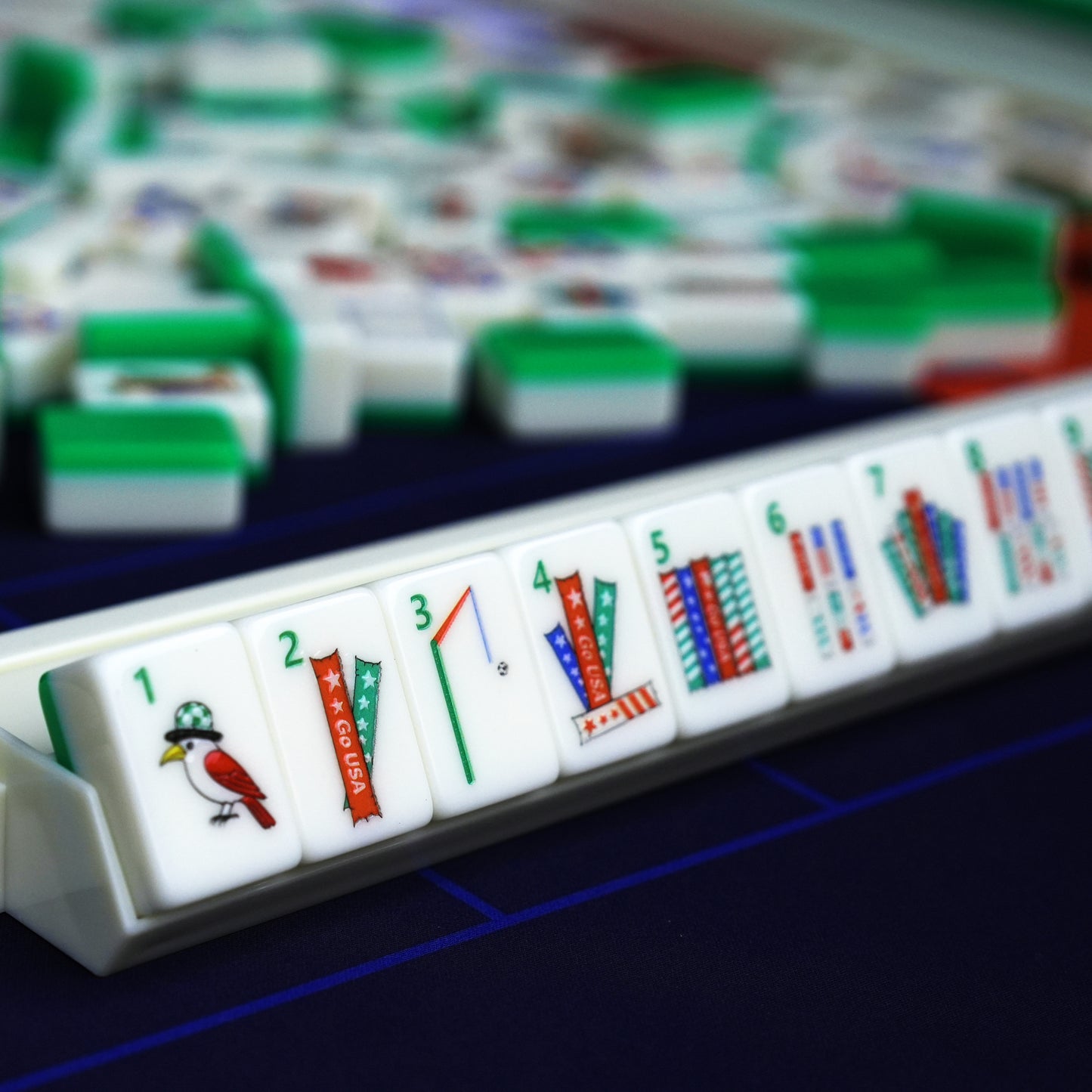 Mahjong Tiles Set,2026 North America Soccer Theme,Sport Redefined in Jade & Ivory