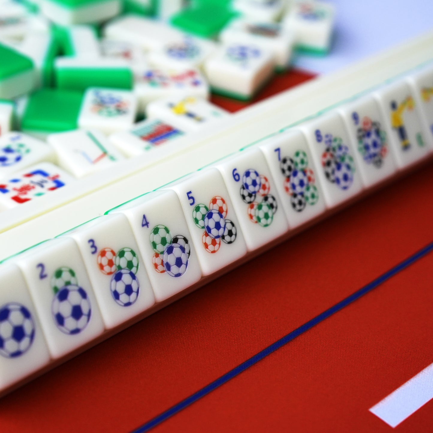 Mahjong Tiles Set,2026 North America Soccer Theme,Sport Redefined in Jade & Ivory