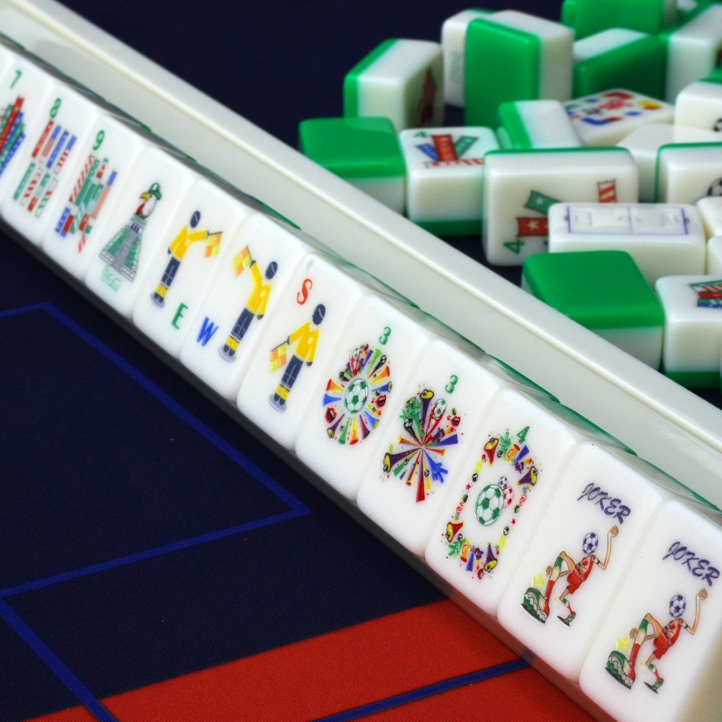 Mahjong Tiles Set,2026 North America Soccer Theme,Sport Redefined in Jade & Ivory